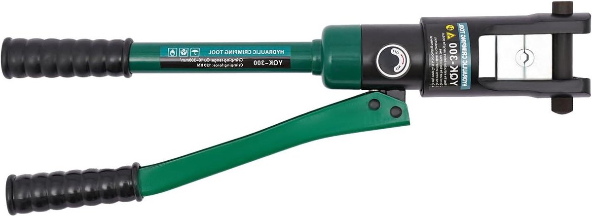 Hydraulische Krimptang - Perstang Kabelschoen Tang - Krimpen van Kabels - 11 Maten Matrices - 16-300 mm² - Groen