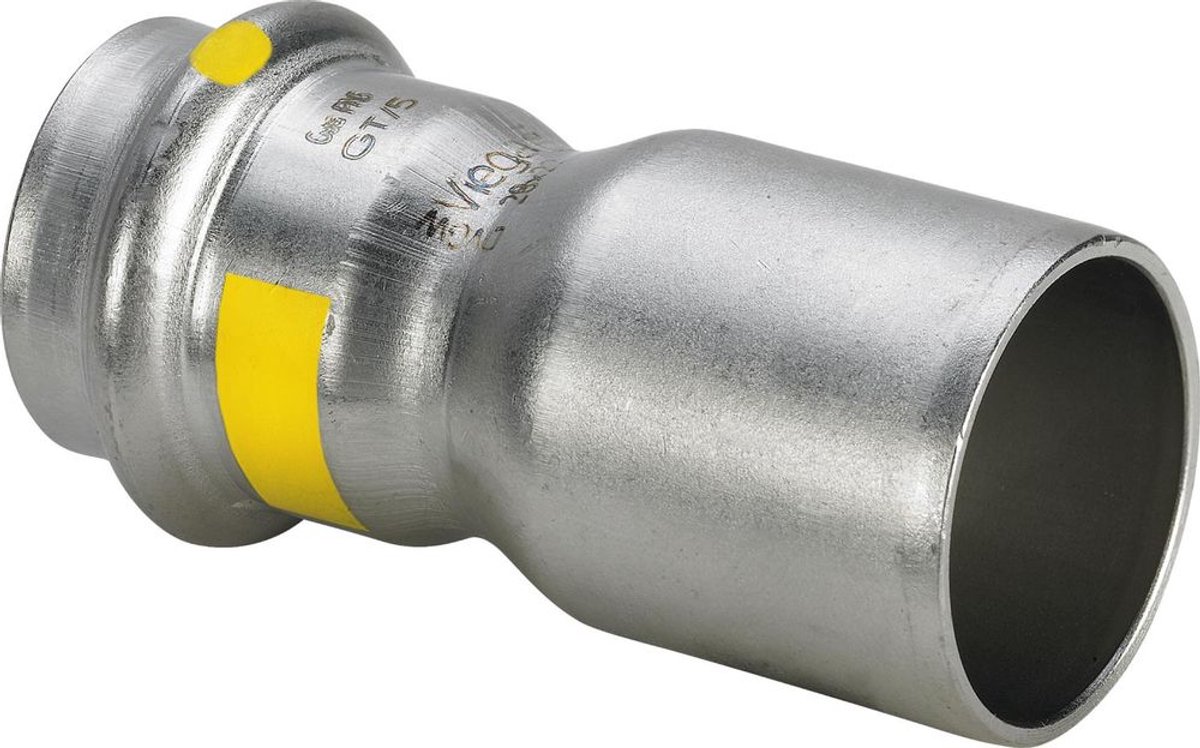 Viega Sanpress Inox G-verloopstuk, d1 22, d2 15 staal roestvrij Model 0215.1, 487119