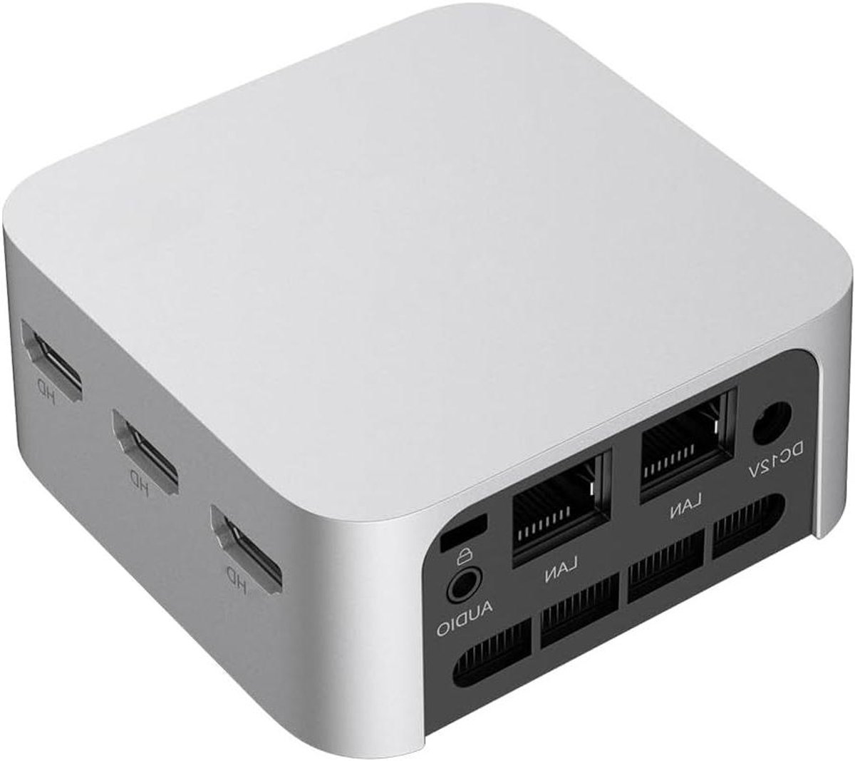 Mini PC - Desktop Computer - Kantoor Entertainment - Stille Koeling - 12.5 x 12.5 x 10.5 cm - Zwart