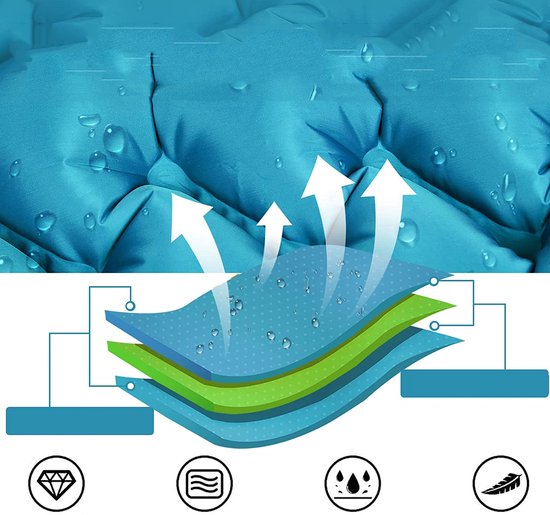 Campingmat - Zelfopblazend Campingmatras - Campingbed - Slaapmat Voor Op Reis Met Een Rugzak — afbeelding 3