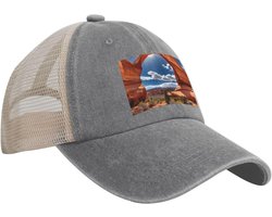 Bogen Nationaal Park-Standaard Print Cowboy Mesh Baseball Unisex Cap Verstelbare Ademend Outdoor Mode Hoofddeksels