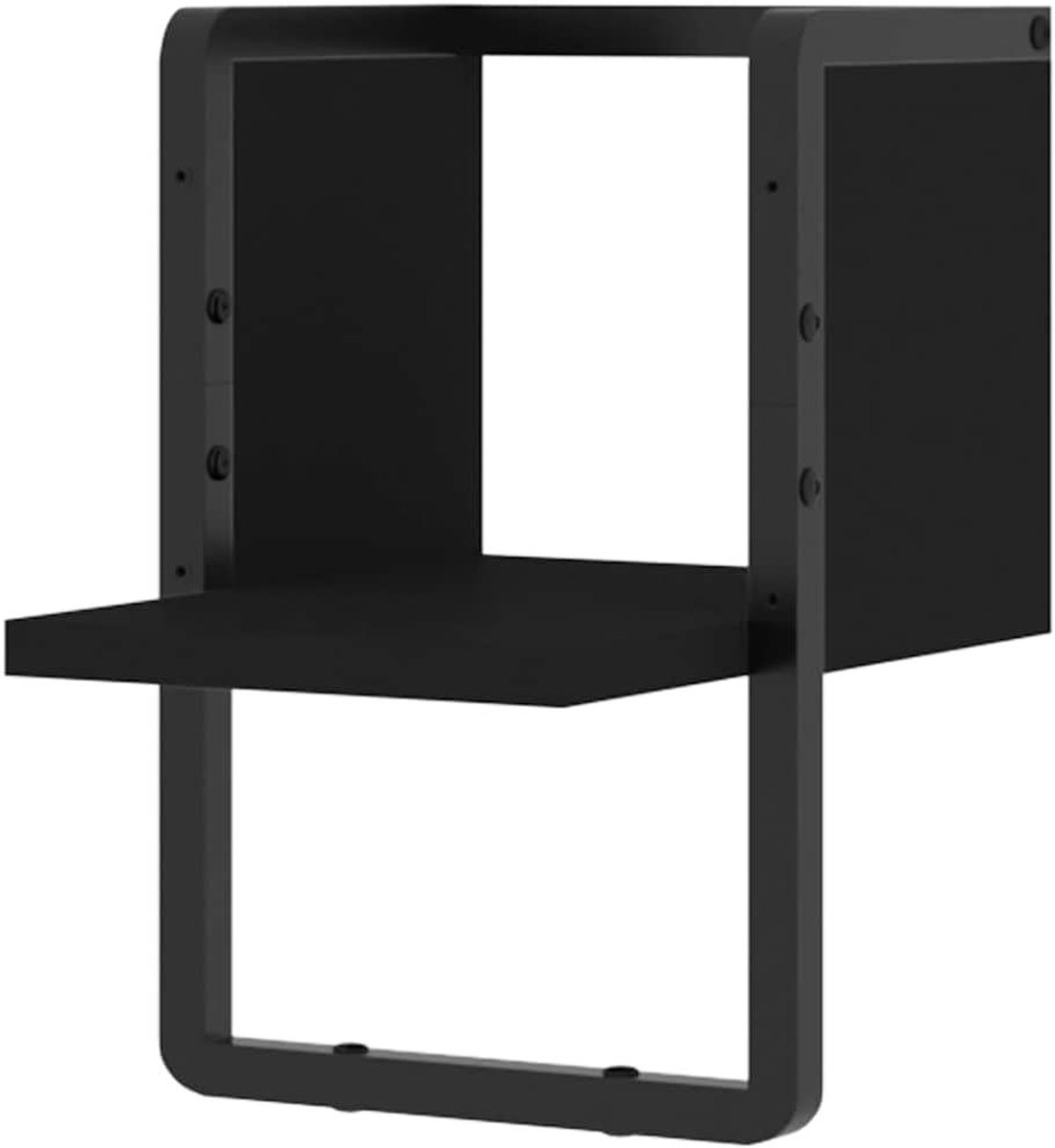 Wandrek met Stang - Zwevende Plank Opbergrek - Decoratie Ophangen - Geïntegreerde Ophangstang - 20 x 25 x 30 cm