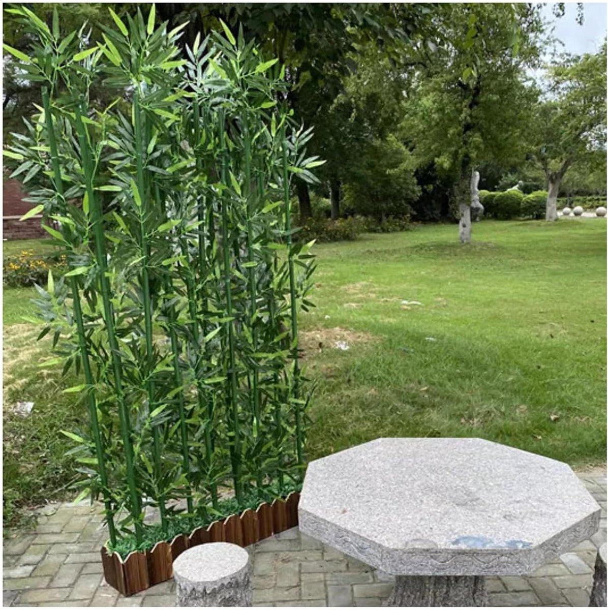 Kunstmatige Bamboe Boom - Decoratieve Plant - Ruimte Verdelen - Echte Bamboe Stammen - Tot 180 cm - Groen