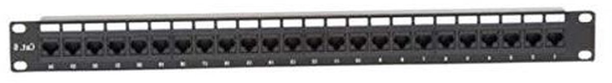 Patch Panel - Netwerk Verdeelpaneel - Netwerk Organisatie - 24 Poorts UTP - 19 Inch - Zwart