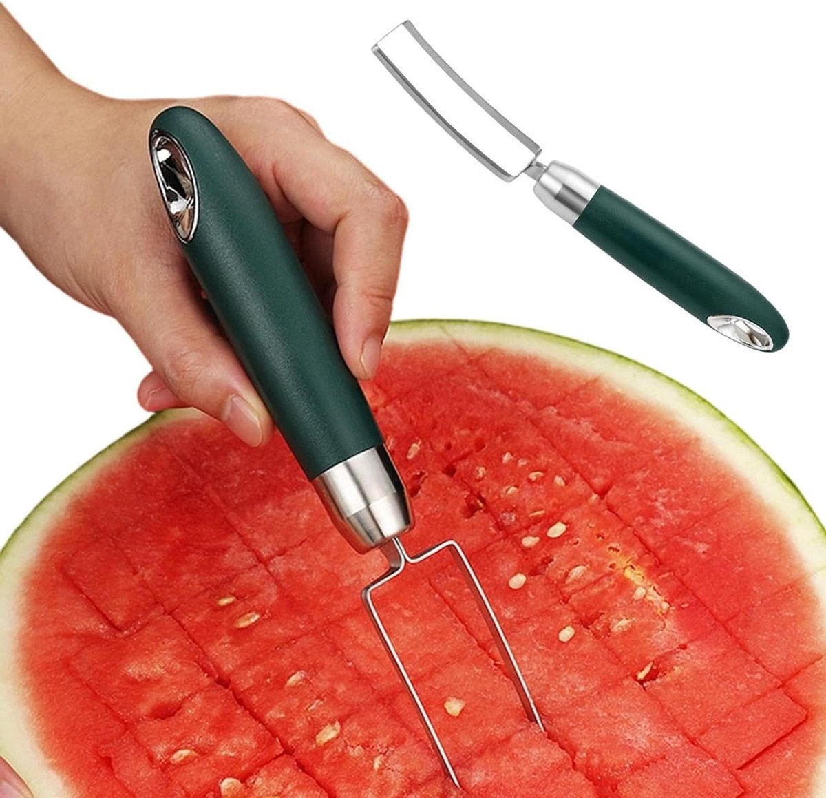 Watermeloen Snijder - Fruit Blokjes Gereedschap - Snel Fruit Snijden - Roestvrij Staal PP