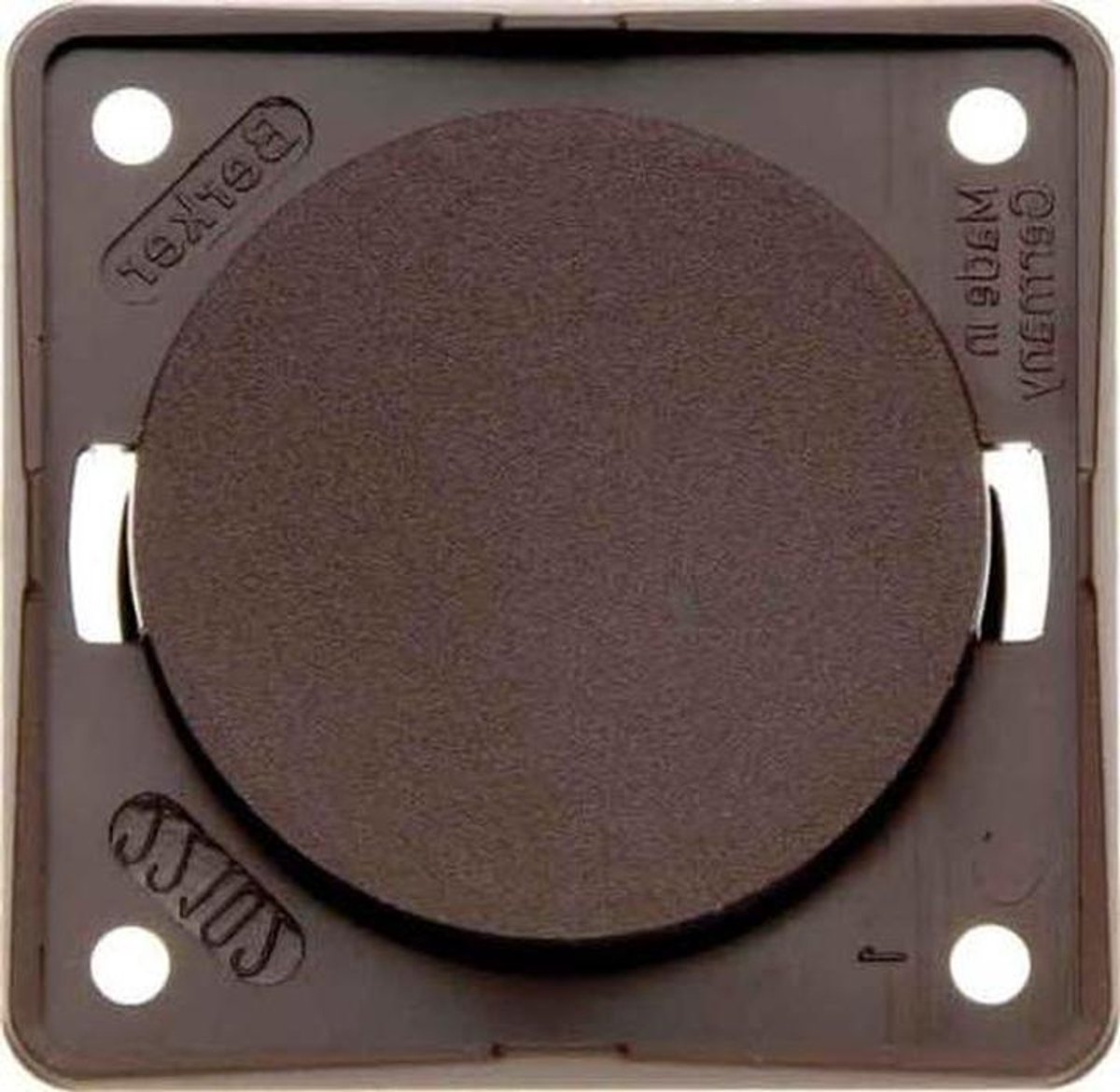 Blindplaat - Afdekplaat - Afwerking Elektrisch - Kunststof Materiaal - 7.5 x 7.5 cm - Bruin
