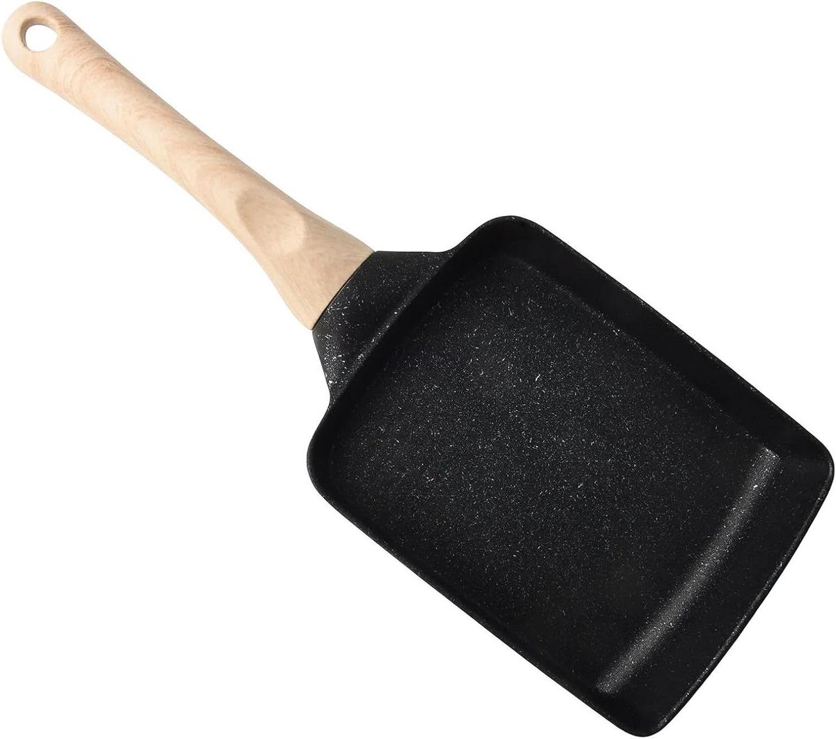 Tamagoyaki Pan - Japanse Omelet Pan - Ontbijt Maken - Superieure Anti-aanbaklaag - 23.7 x 15.8 cm - Zwart