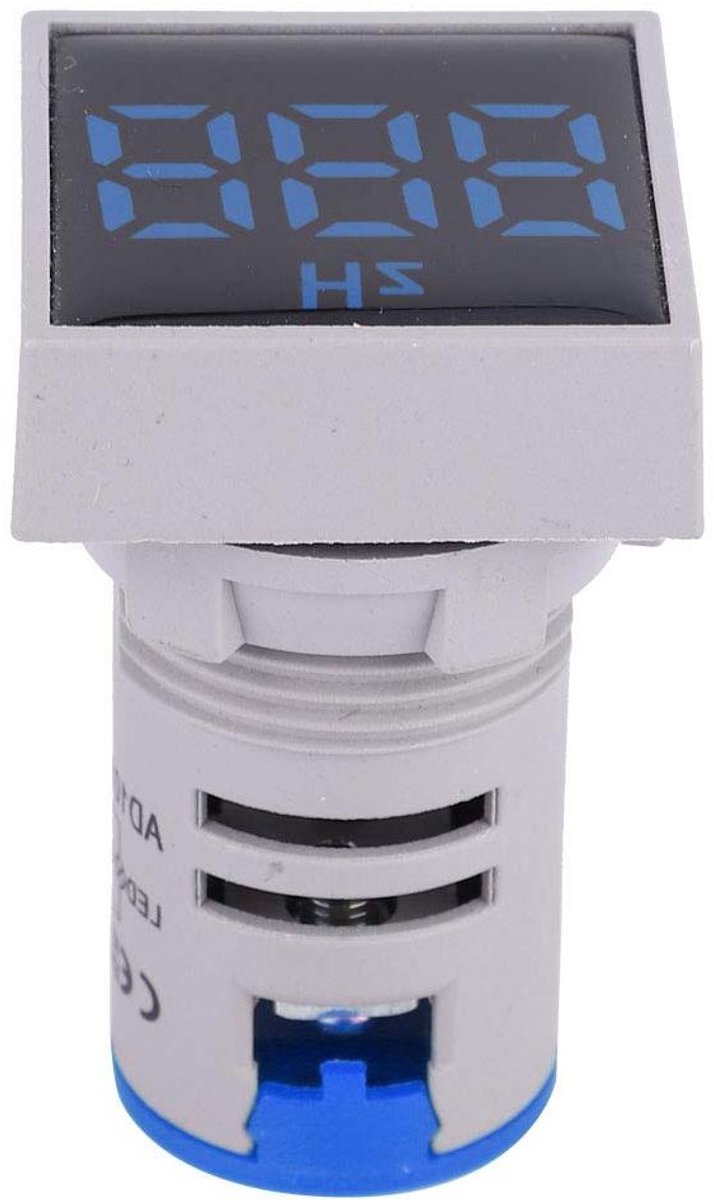 Digitaal display LED-frequentiemeter Groot spanningsbereik 100-380V Nauwkeurig 20-75Hz meetapparaat voor industriële elektrische circuits Wit Rood Geel Blauw Groen (Blauw)