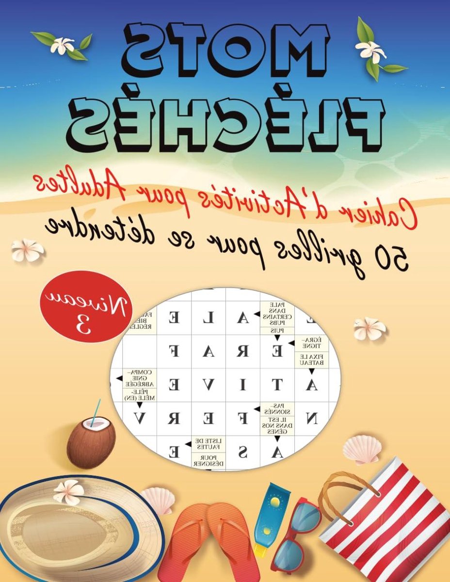 Mots Fléchés Adultes - Puzzelboek Woorden - Geest Trainen - Grote Letter Grilles - 21.59 x 27.94 cm - Niet gespecificeerd