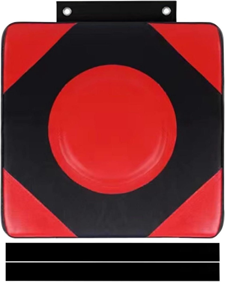 Ponsen Muurkussen - Boksmuur Pad - Vechtsport Training - Verhoogd Slagpunt - 34.4 x 31.7 cm - Rood