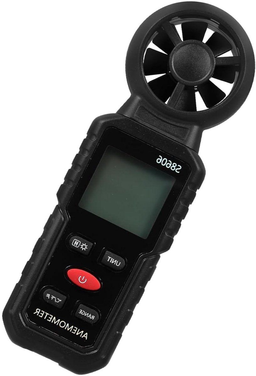 Digitale Windmeter - Anemometer Draagbaar - Buiten Meten - Precisie Sensor Technologie - 16 cm - Zwart