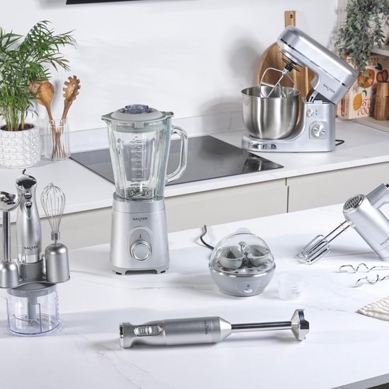 Keukenmixer en Blender - Staafmixer Set - Eten Bereiden - 2-in-1 Functionaliteit - 700ml Beker - Zilver — afbeelding 4
