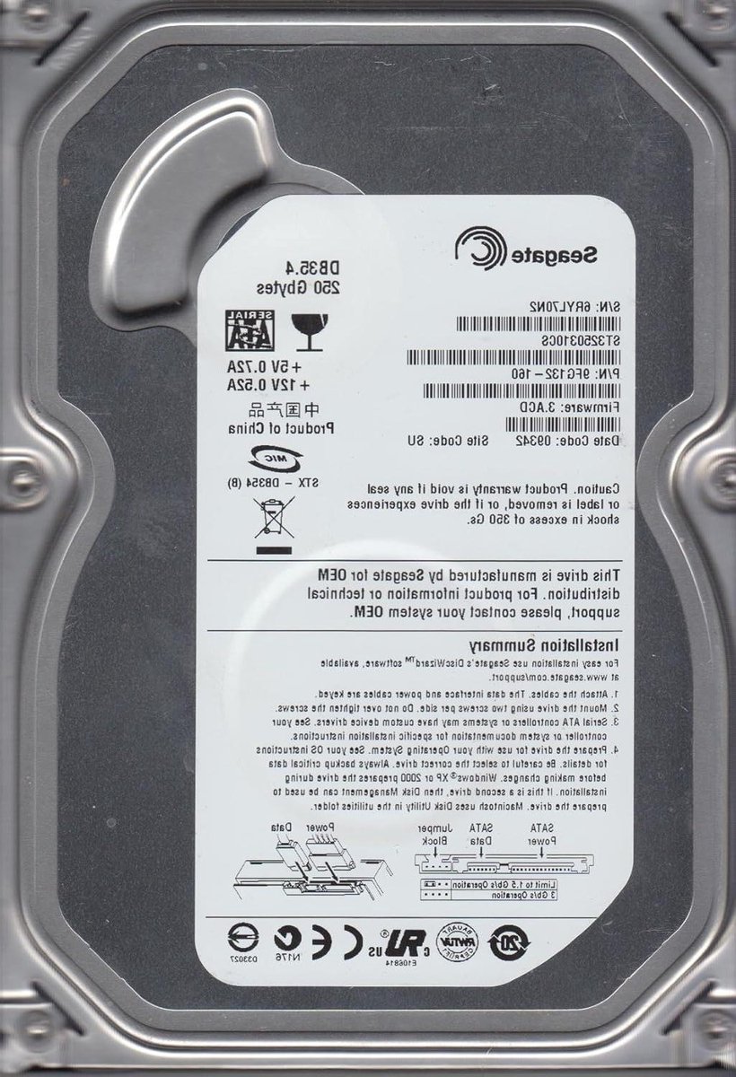 Interne Harde Schijf - Opslagmedium - Data Opslag - Hoge Overdrachtssnelheid - 250 GB - Zilver