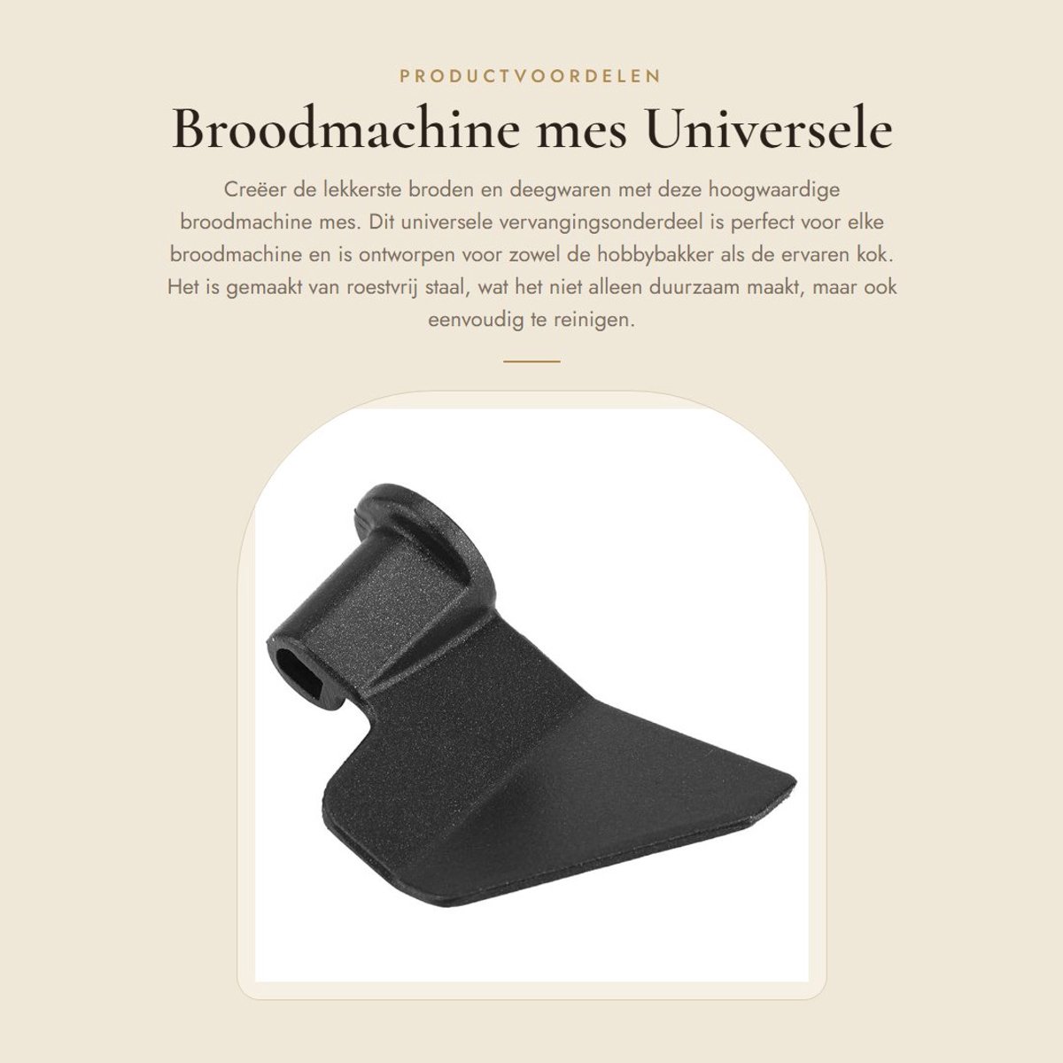 Dailygoods- Broodmachine Mes - Draagbaar - Mengstaaf - Roestvrij Staal - Antiaanbaklaag - Lichtgewicht - Duurzaam en Stevig - Broodmes