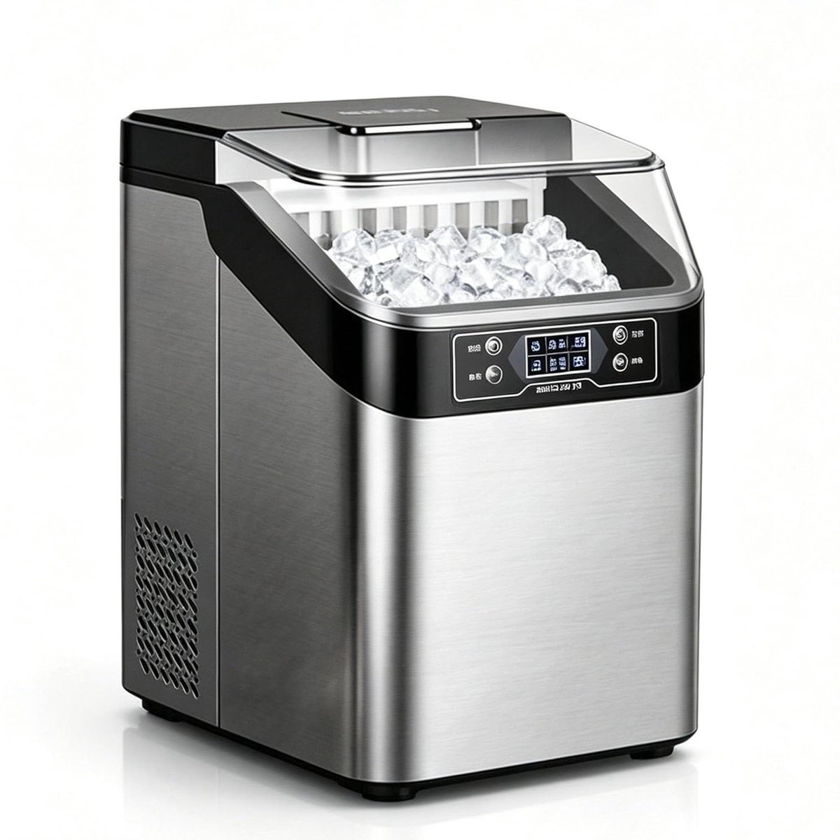 Compacte Ijsmachine - Tafelmodel Apparaat - Snelle Ijsproductie - Zelfreinigende Functie - 170 Blokjes - Zilver