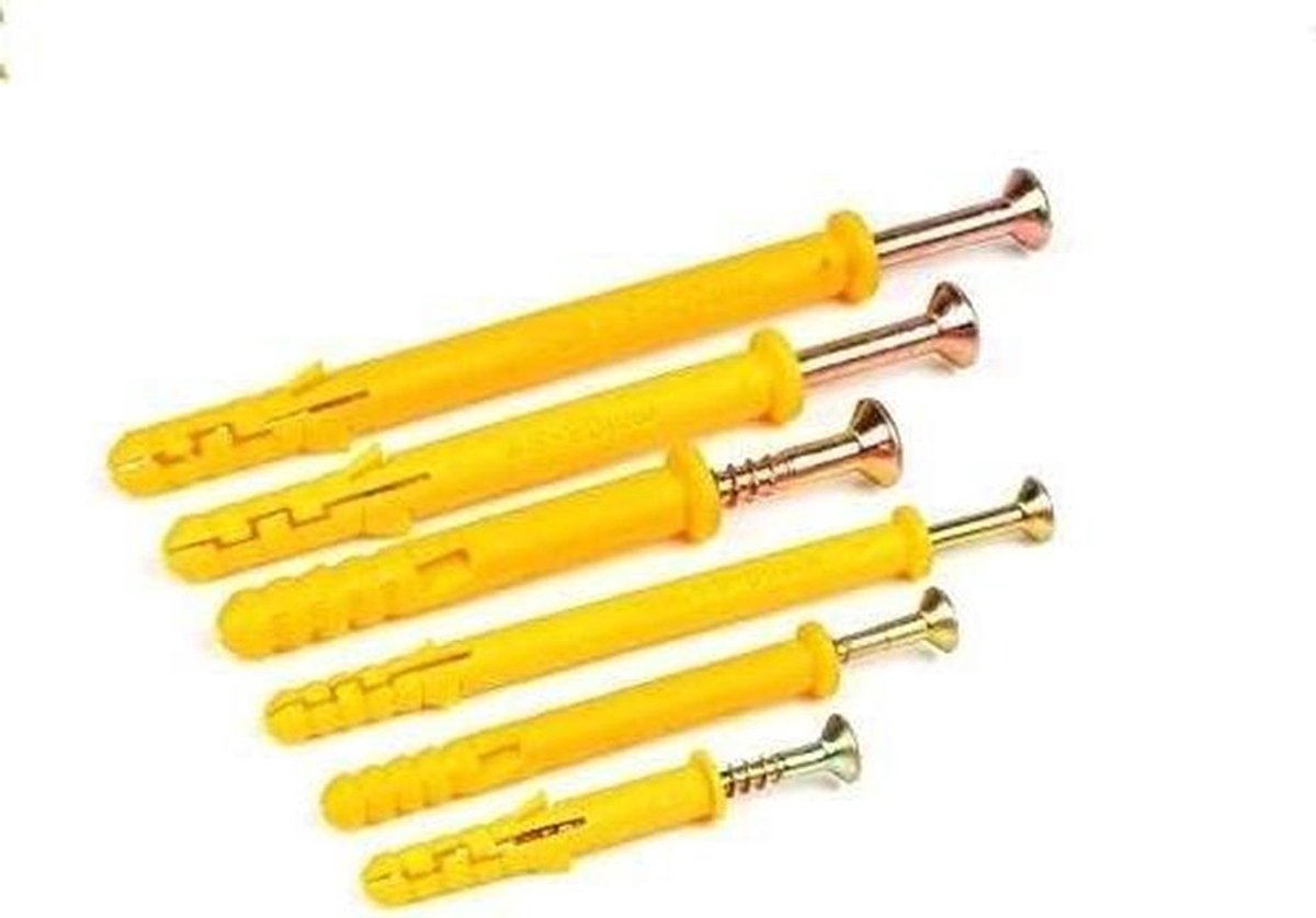 Muurankers - Pluggen set - Bevestigen van objecten - Hoge treksterkte - M8x100mm - Zilverkleurig