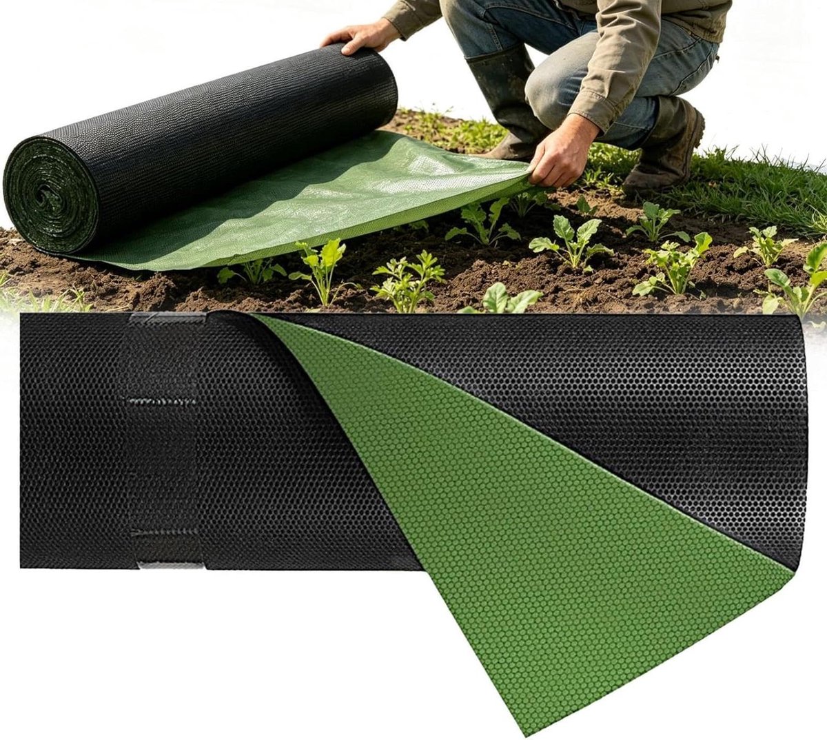 Grasbarrière Weefsel,Ademende En Zonwerende Afdekking - Tuingrond Mulch Voor Landschapsarchitectuur,Geschikt Voor Buitengebruik: Pad, Achtertuin, Boerderij, Terras, Gazon, Zwembad, Wegen En Franse Dra