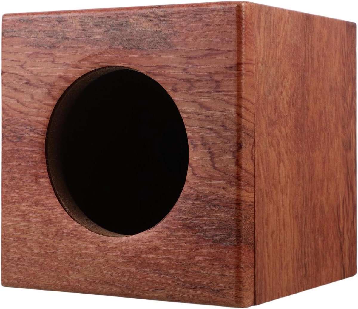 Houten Speaker Box - Audio Behuizing - Auto Geluid - Striped Design - 16.8 cm - Khaki