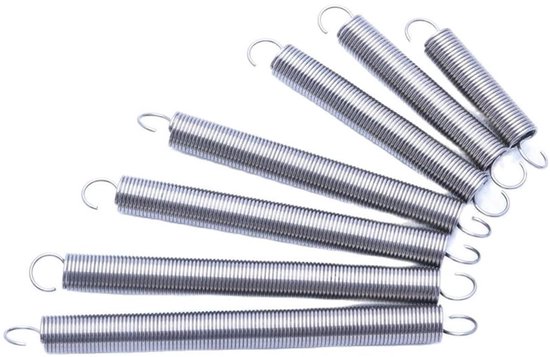 Trekveer Roestvrij Staal - Spanveer Veren - Reparaties Uitvoeren - Automatische Sluiting - 30 mm - Zilverkleurig