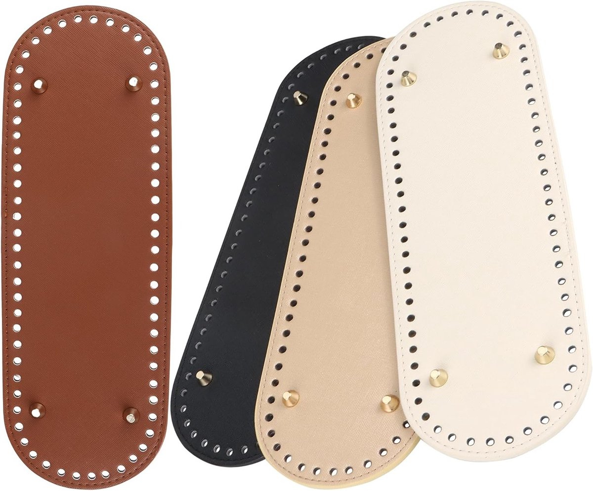 Set van 4 Pocket Bottoms 30 x 10 cm voor Handtassen, DIY Projecten en Haakaccessoires, PU Leer en Vloervormers