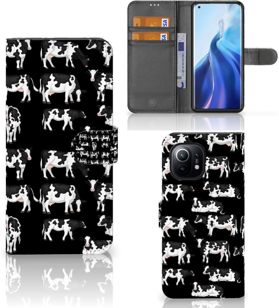 Xiaomi Mi 11 Telefoonhoesje met Pasjes Koetjes