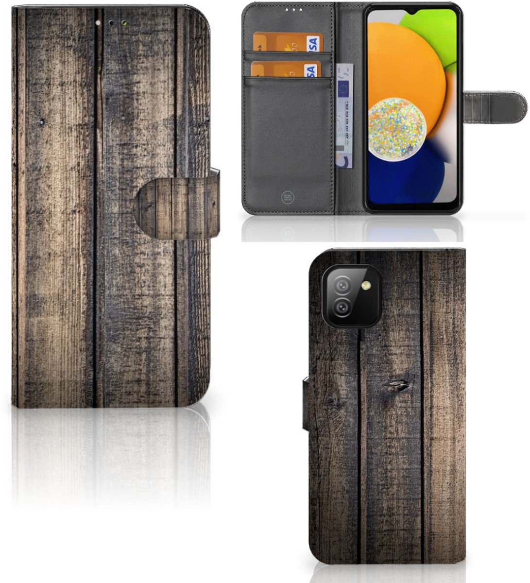 Samsung Galaxy A03 Book Style Case Steigerhout