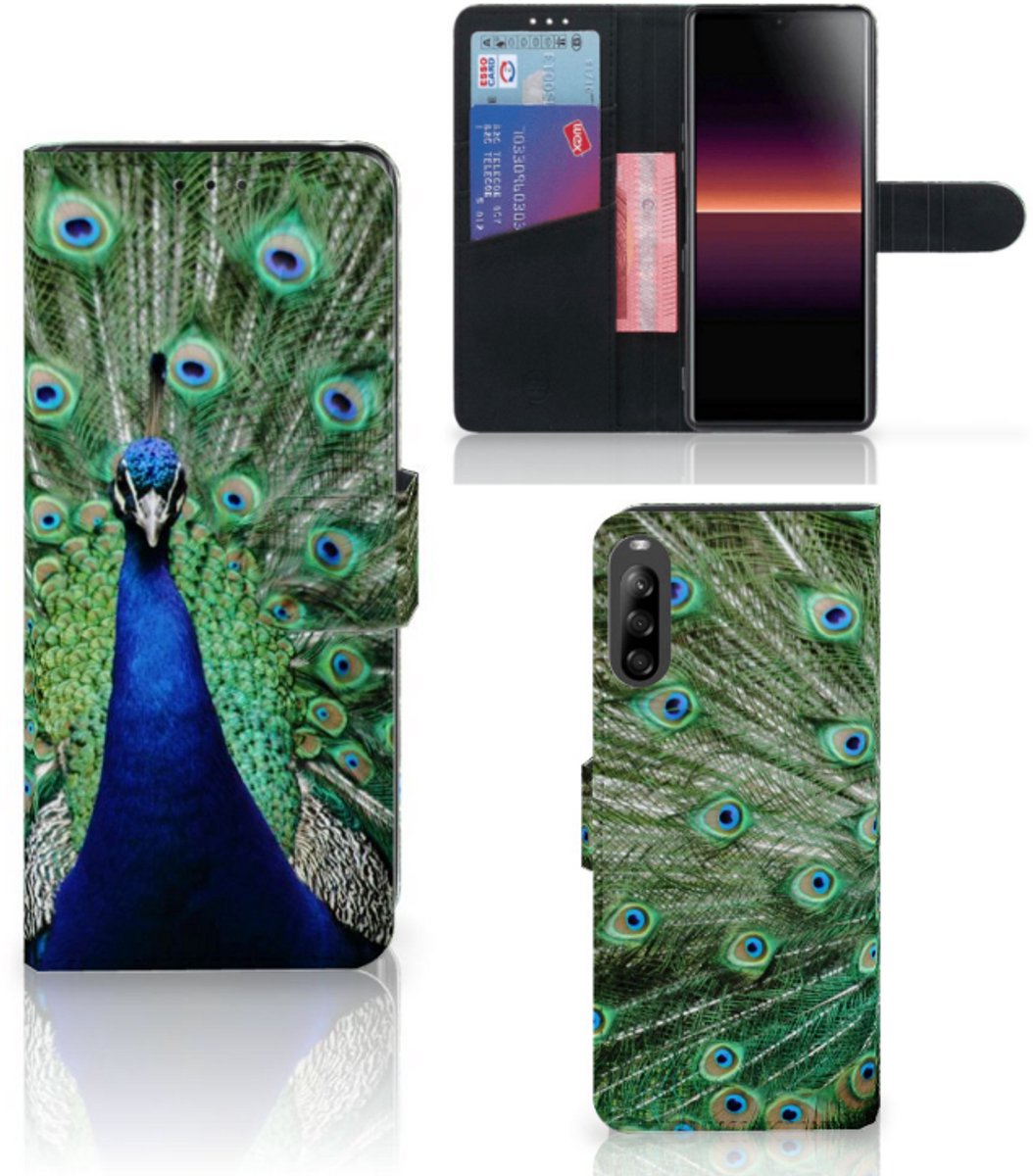 Sony Xperia L4 Telefoonhoesje met Pasjes Pauw