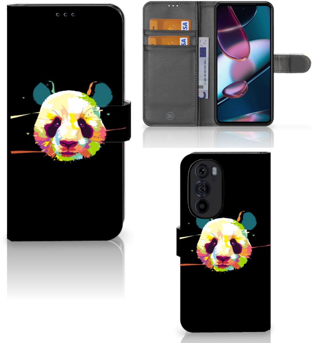 Motorola Edge 30 Pro Leuk Hoesje Panda Color
