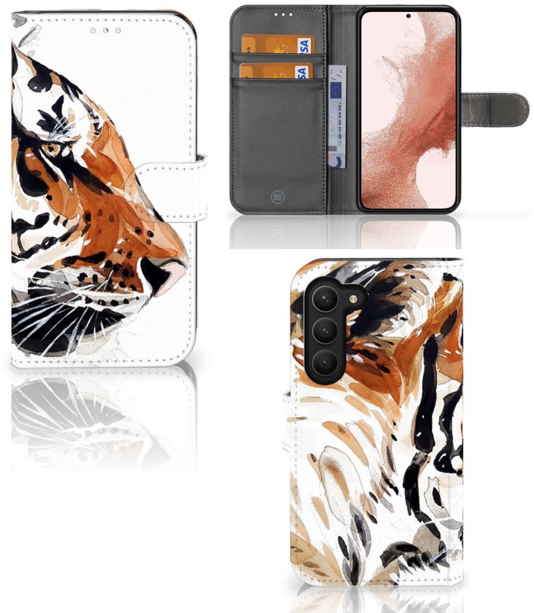 Hoesje Samsung Galaxy S23 Watercolor Tiger