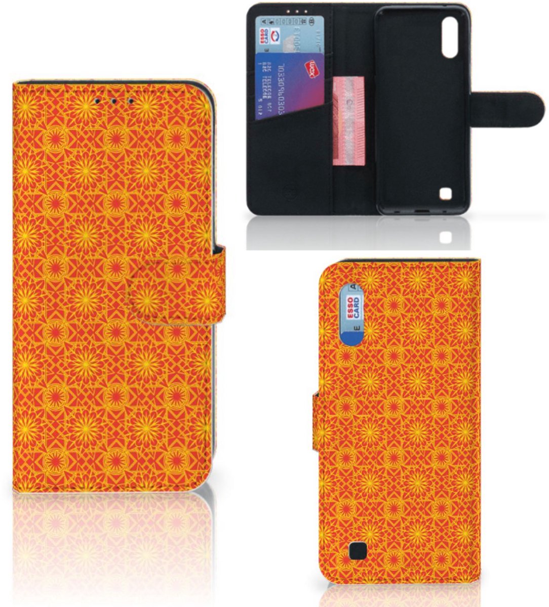 Samsung Galaxy M10 Telefoon Hoesje Batik Oranje
