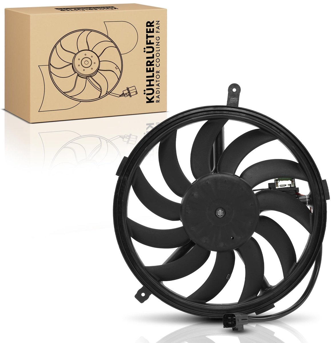 Frankberg 1x Motorradiateur Enkele ventilator