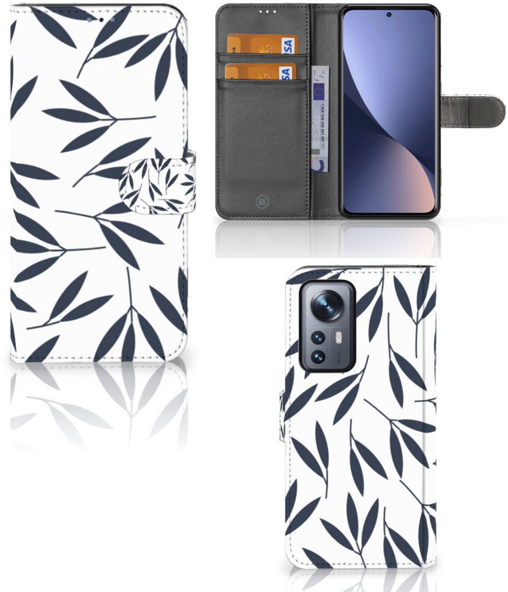 Xiaomi 12 Pro Hoesje Leaves Blue