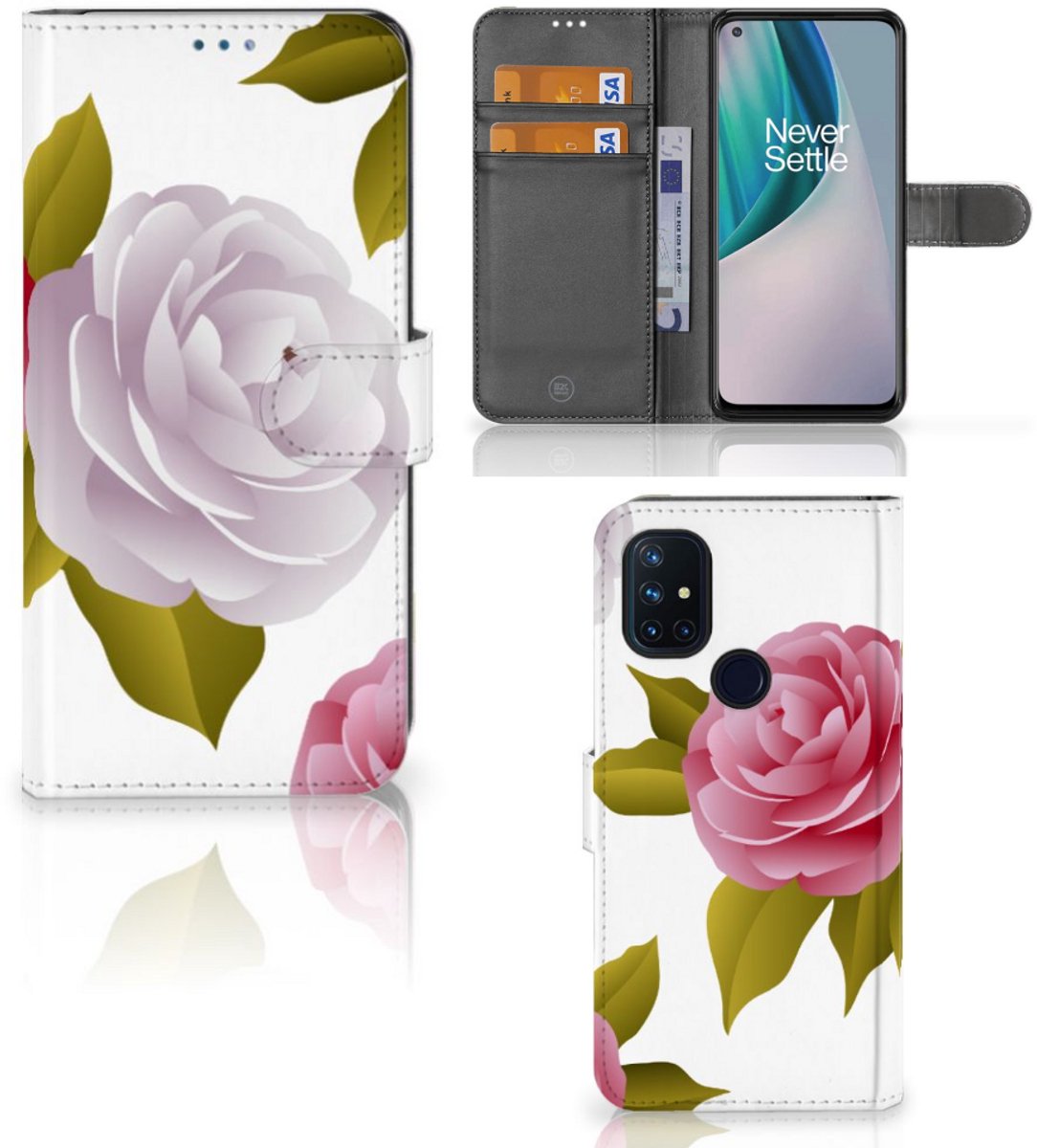 OnePlus Nord N10 Hoesje Roses