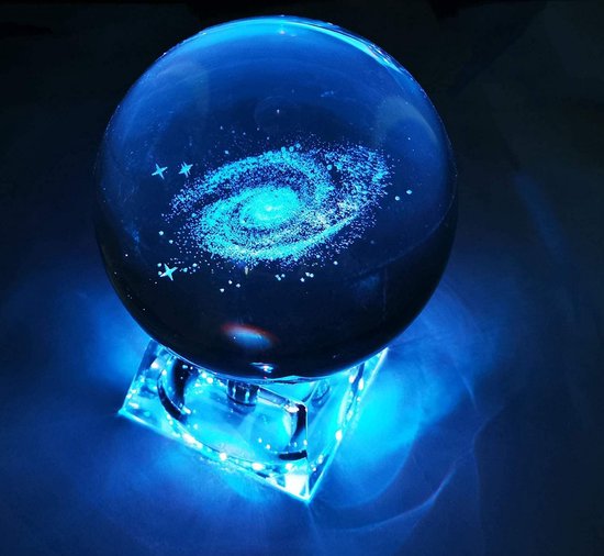 3D Crystal Ball with Solar System Model and LED Lamp Base, Solar System Crystal Ball, Best Birthday Gift for Kids, Teacher Physics, Girlfriend Gift, Classmates and Kids — afbeelding 4