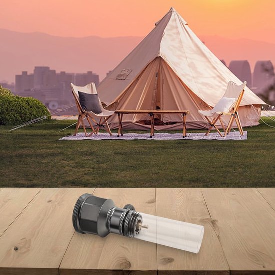 Outdoor Camping Light Set, Gas Lantaarn Kaarslicht Kit Camping Lamp Met Lege Tank Verlengstang Gemakkelijk Te Dragen Voor Camping Wandelen Avonturen (Gas Lantaarn met Tank) — afbeelding 3
