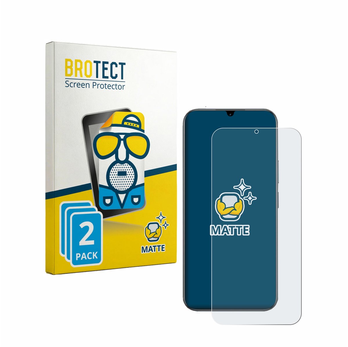 BROTECT - Screenprotector voor realme C100 5G - Folie Beschermfolie matte 2 Stuks