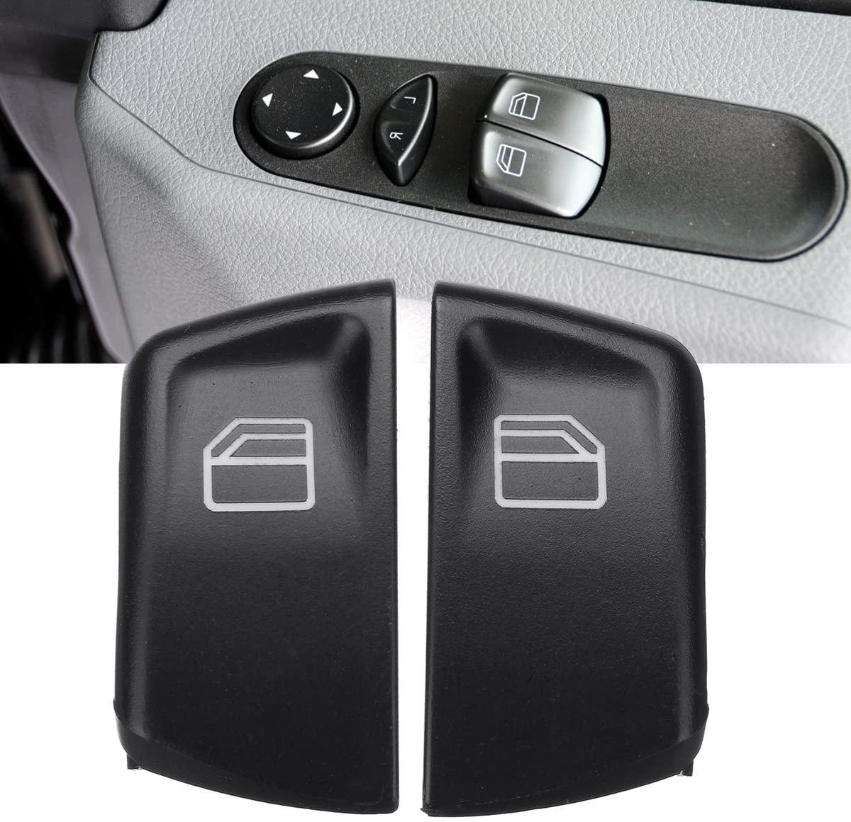 Raamschakelaar Knoppen - Auto Raamschakelaar - Vervangen Defecte Knop - Originele Pasvorm - 2 Stuks - Zwart