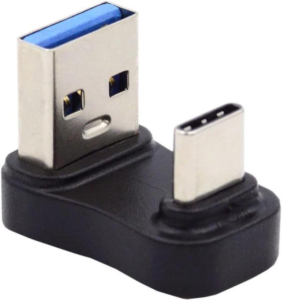 USB C Adapter - Type C Connector - Data Overzetten - 180 Graden U Vorm - 10Gbps - Zwart
