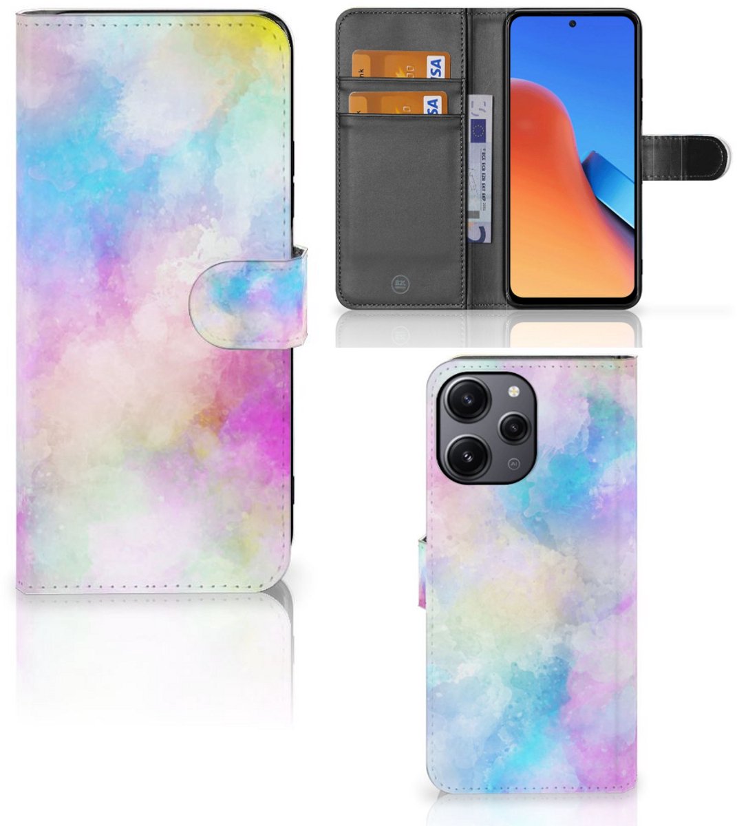 Book Case voor Hoesje Xiaomi Redmi 12 Watercolor Light