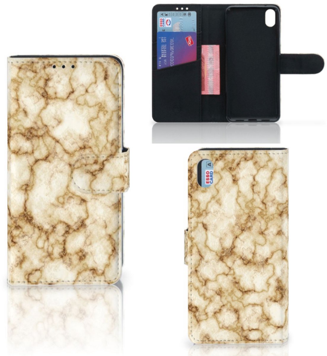 Xiaomi Redmi 7A Bookcase Marmer Goud