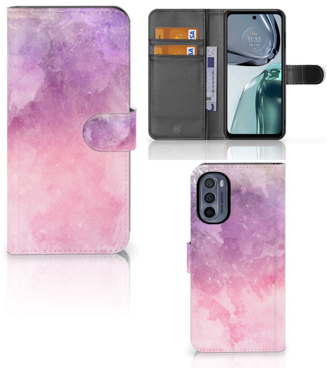 Hoesje Motorola Moto G62 5G Pink Purple Paint