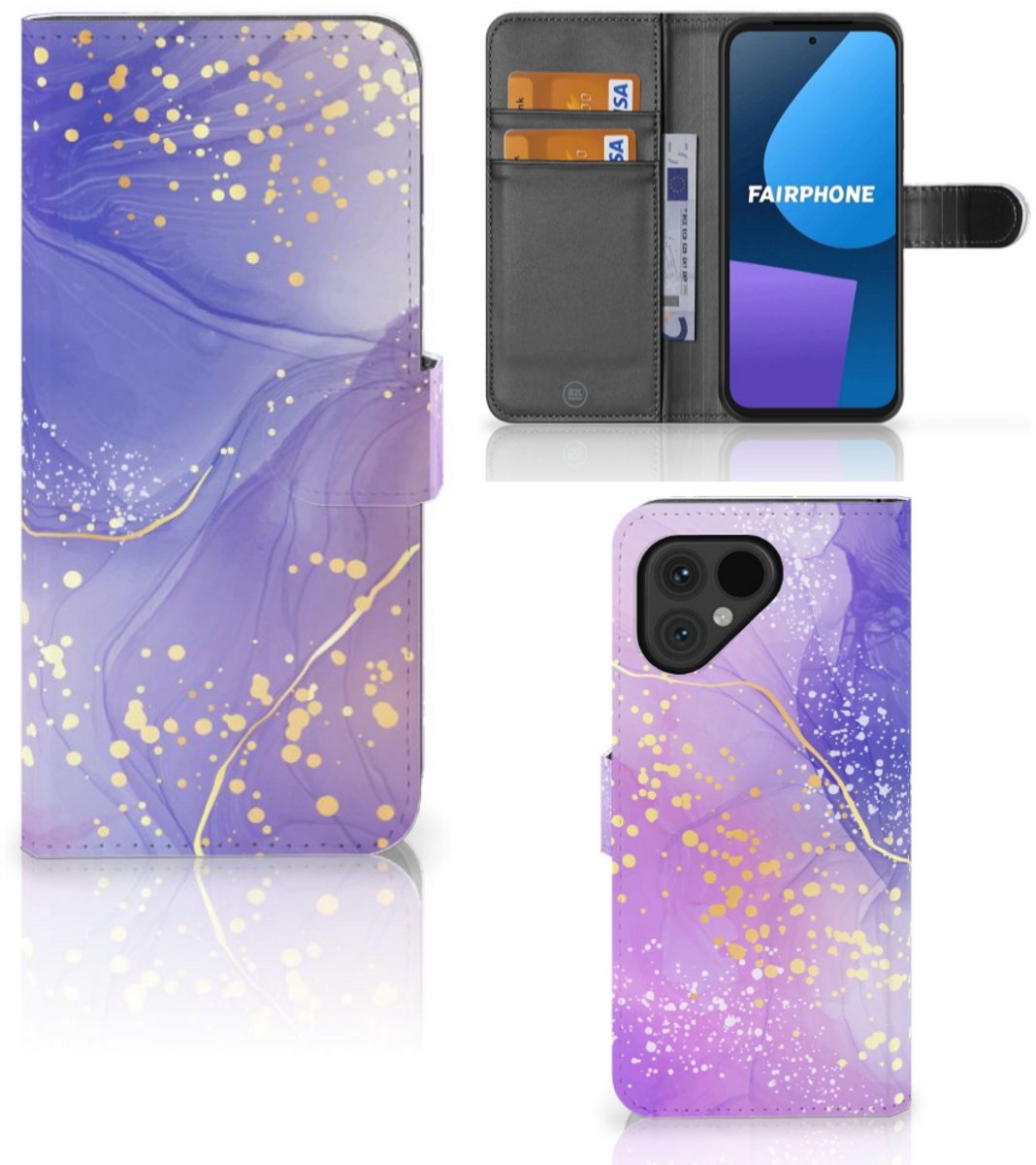 Hoesje voor Fairphone 5 Watercolor Paars