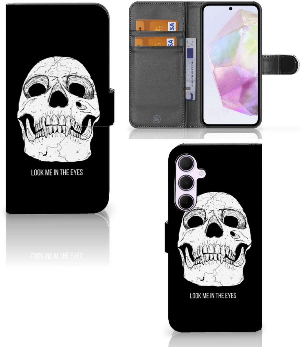 Telefoonhoesje met Naam Samsung Galaxy A35 Skull Eyes