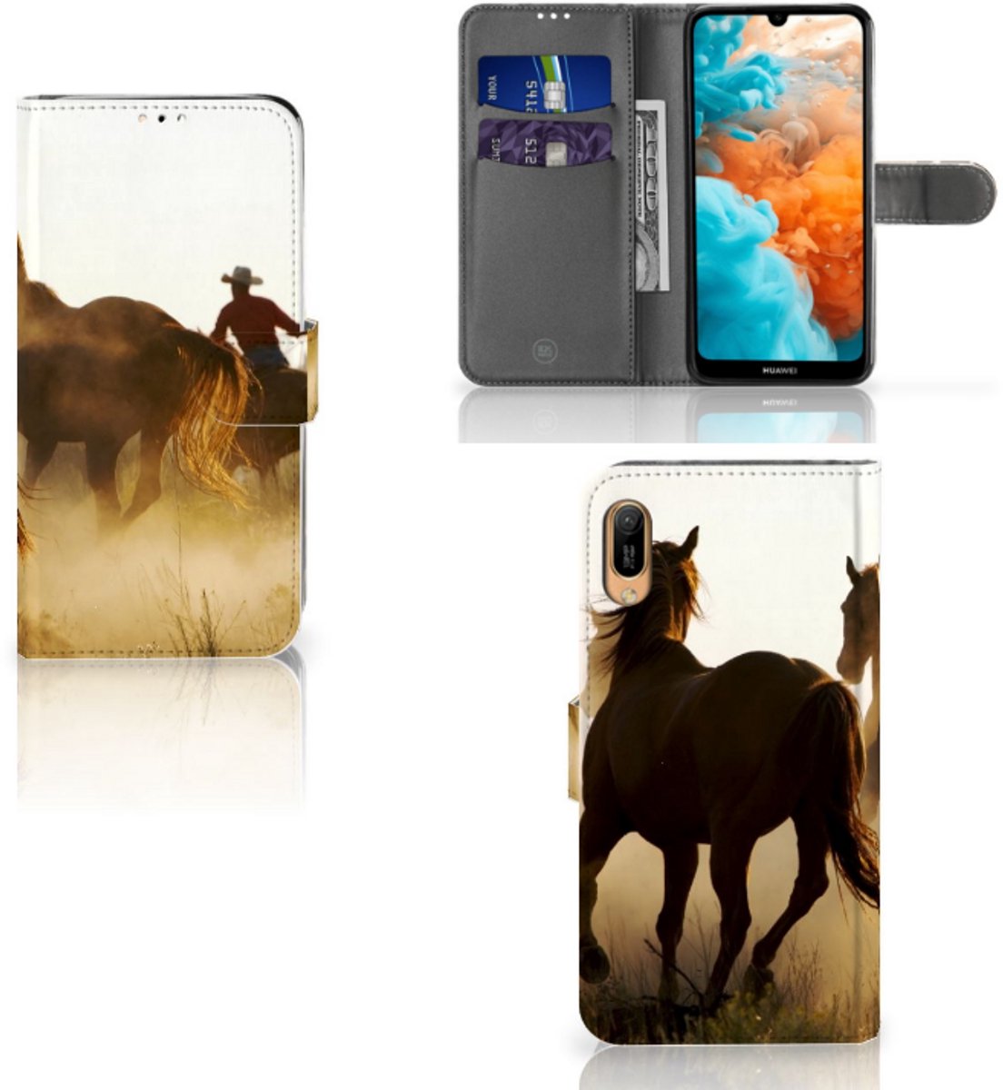 Huawei Y6 (2019) Telefoonhoesje met Pasjes Design Cowboy