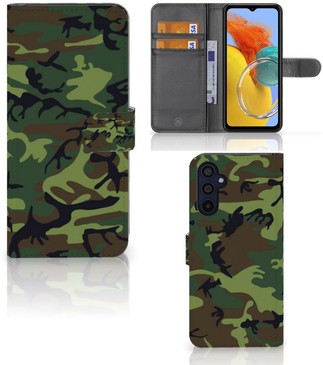 Samsung Galaxy M14 Telefoon Hoesje Army Dark