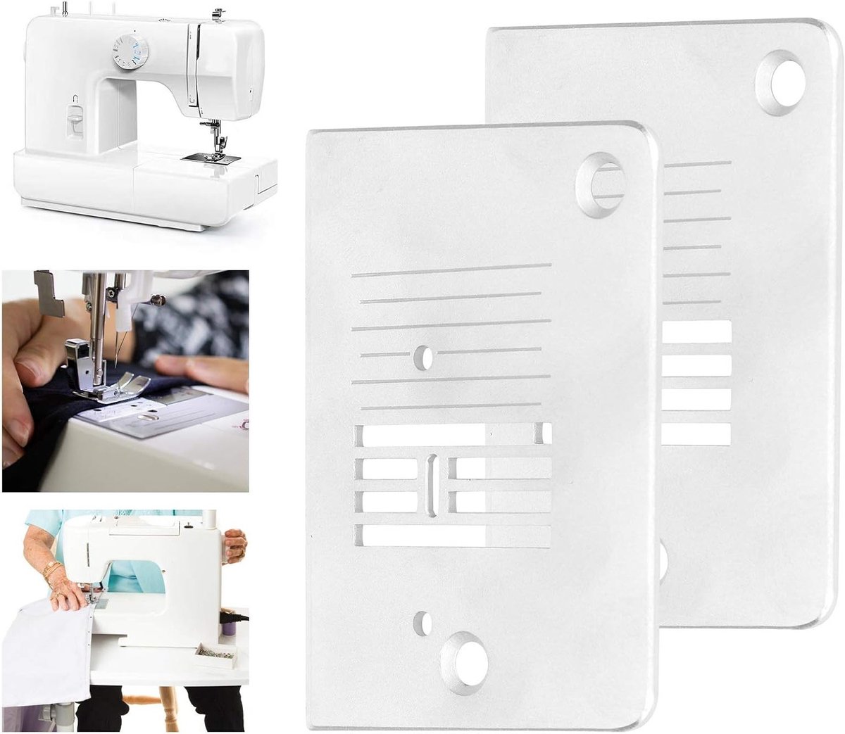Multifunctionele Naaldplaat voor Naaimachines - Vervangingsaccessoires Geschikt voor SINGER 1408/2250, Ideaal voor Naaien en Quilten