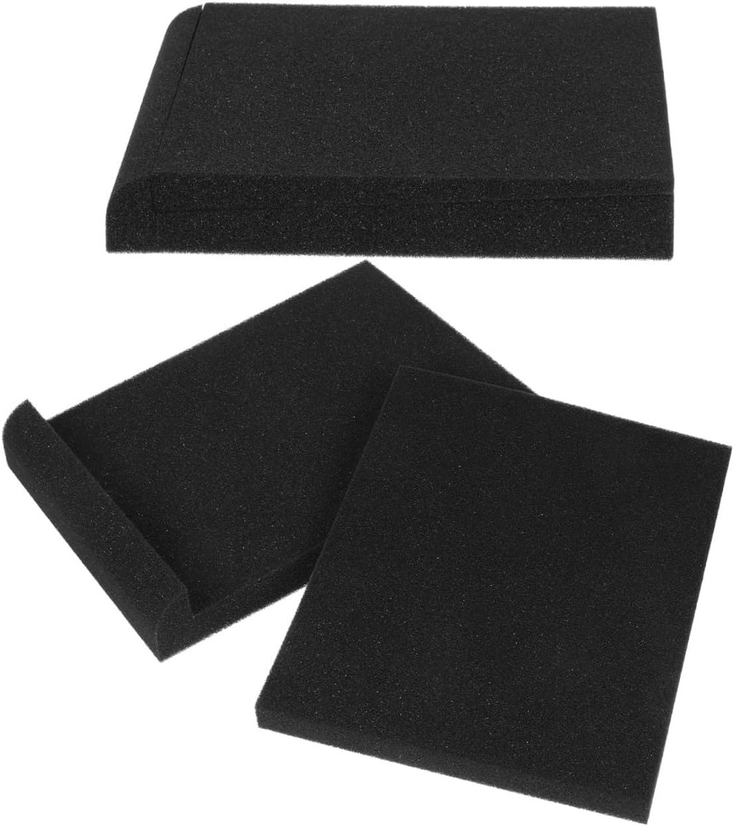Speaker Isolatie Pads - Geluiddempend Schuim - Verbeterde Muziek - Hoge Dichtheid Schuim - 34x28x4.8cm - Zwart