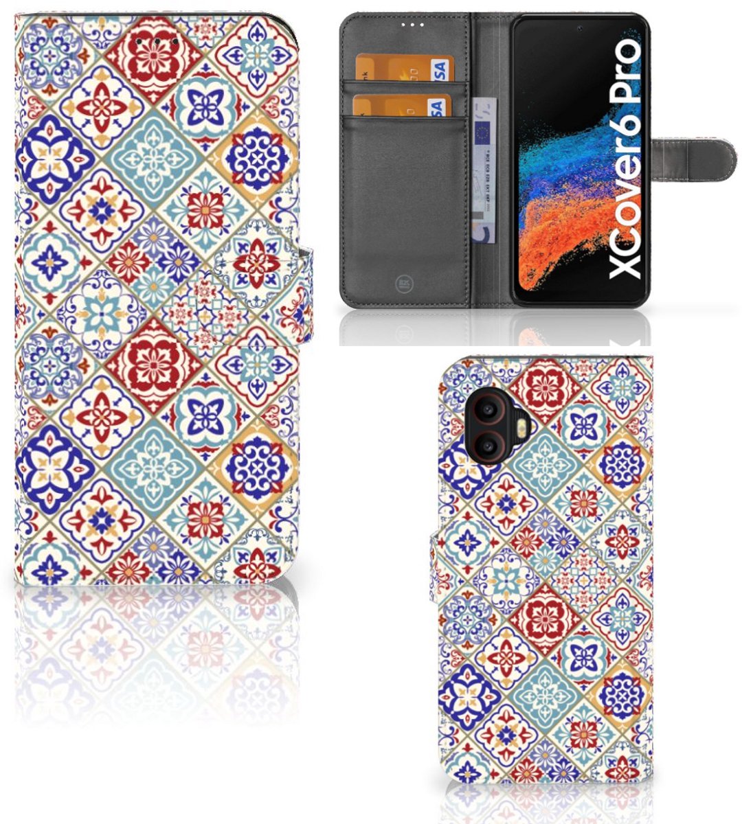 Samsung Galaxy Xcover 6 Pro Bookcase Tiles Color