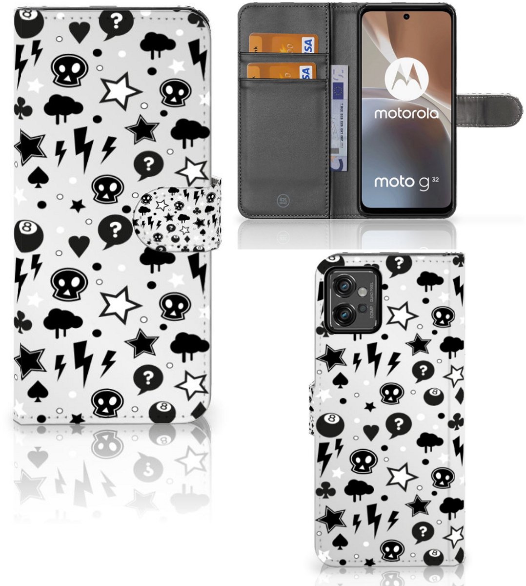 Telefoonhoesje met Naam Motorola Moto G32 Silver Punk
