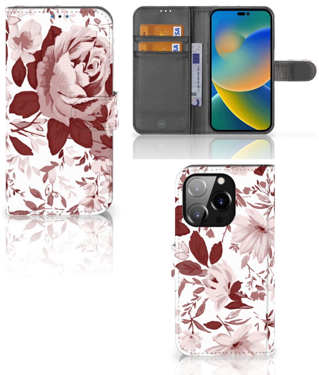 Hoesje iPhone 14 Pro Watercolor Flowers